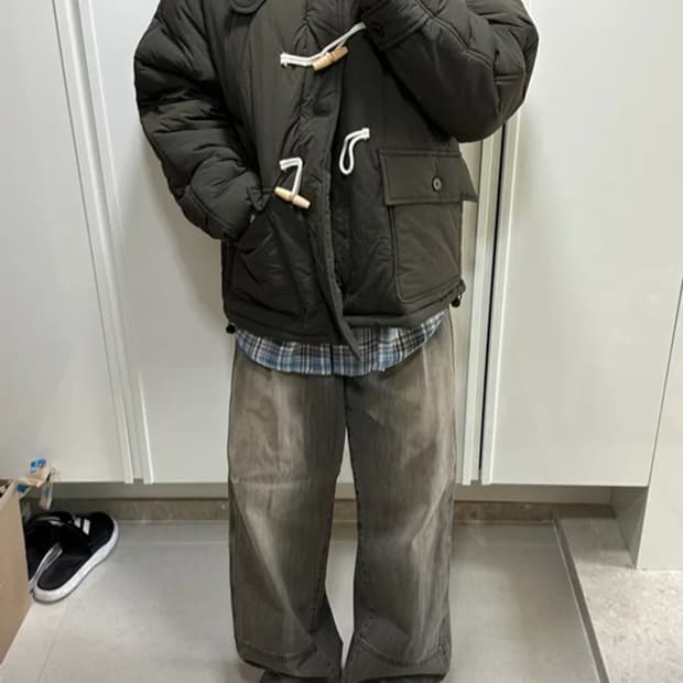 더플 패딩 올리브 L