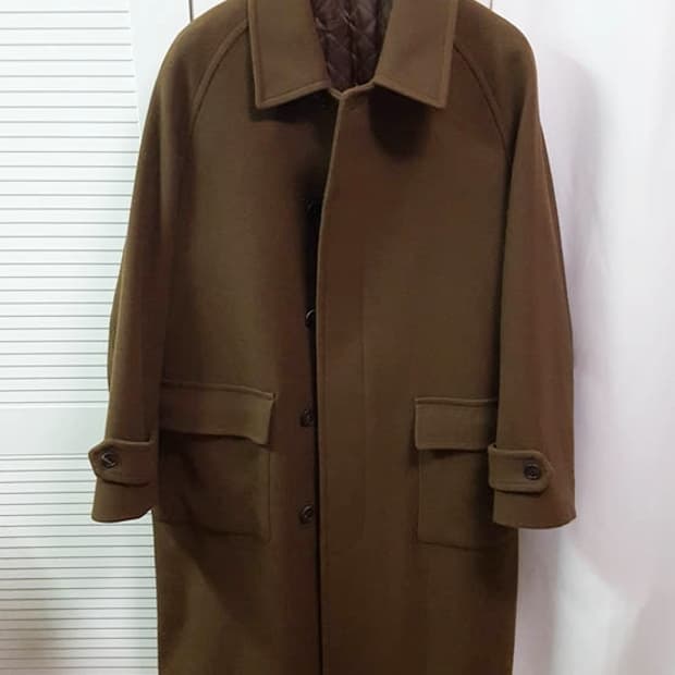 247시리즈 남성 다크브라운 울 발마칸 코트 100