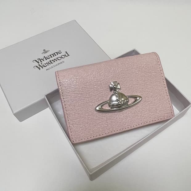 비비안웨스트우드 핑크 카드지갑 일본한정