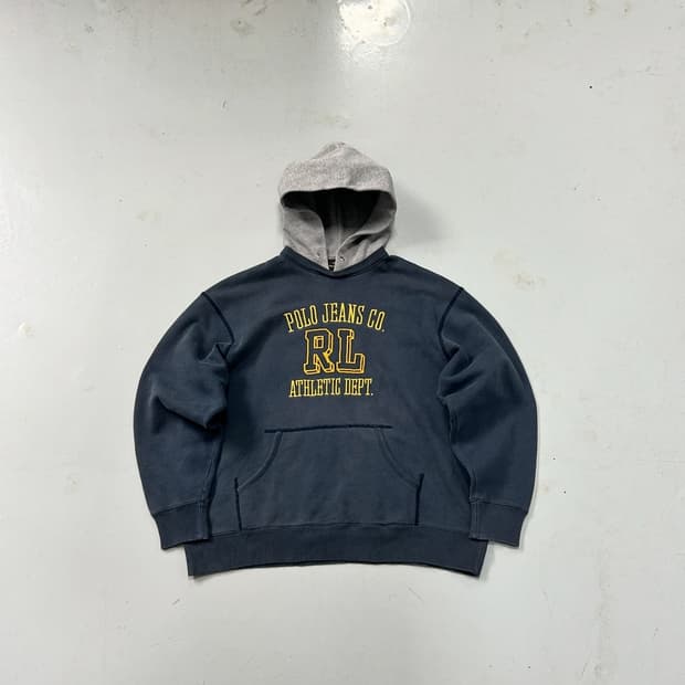 폴로 진스 후드 스웻