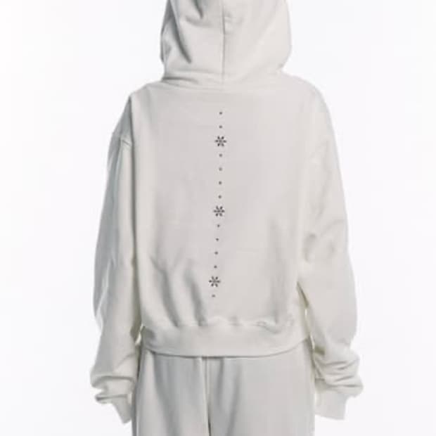 카시코 몽크 오버 후드집업 화이트