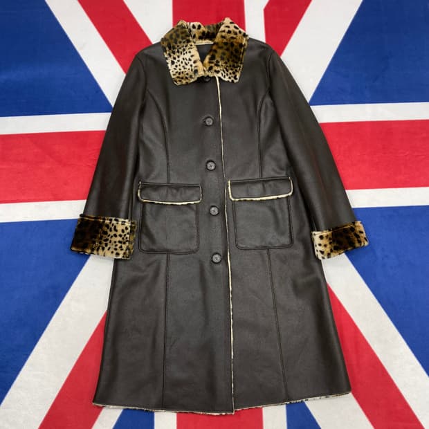 빈티지 레더코트 실측 여성55-66