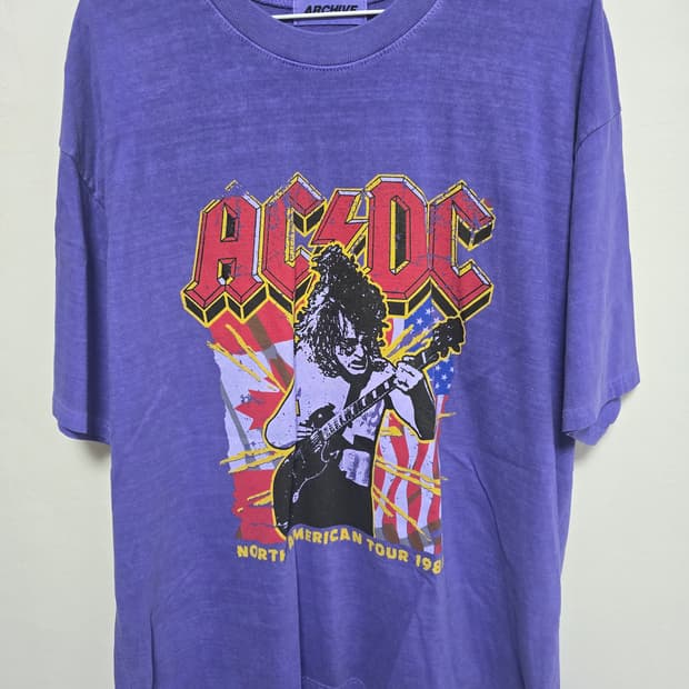 투어다잉 피그먼트 워싱 오버핏 반팔티셔츠 (퍼플)