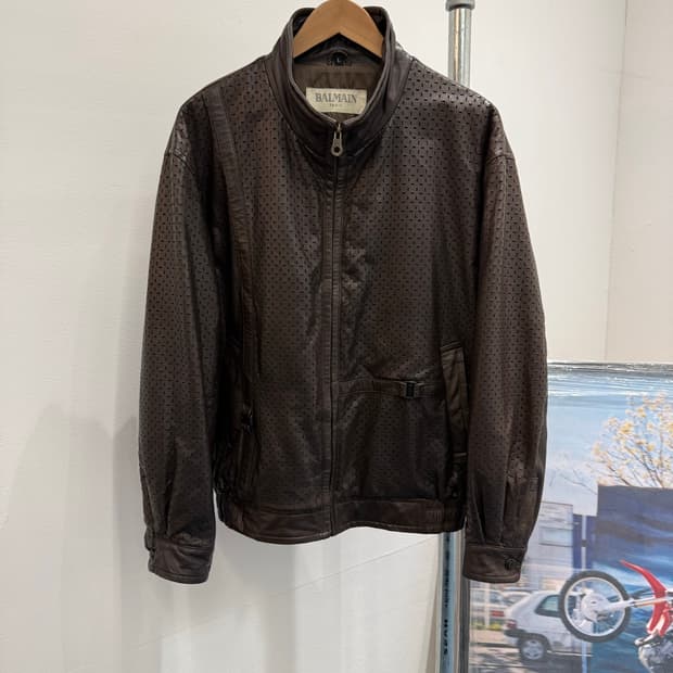 발망 BALMAIN 카우레더 자켓