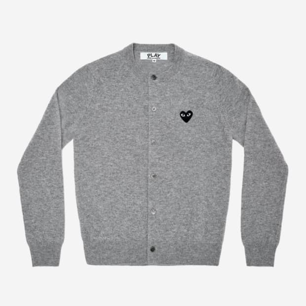 택포) Play Comme des Garcons 가디건 꼼데가르송 그레이