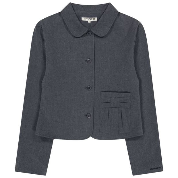 현물 코이세이오 리본 자켓 그레이