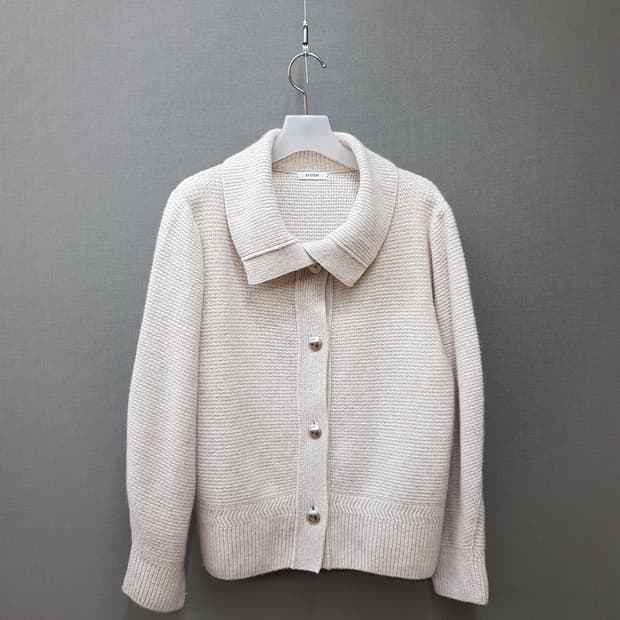 한섬 시스템 2021 클래식 카라 니트 가디건 F90 사이즈