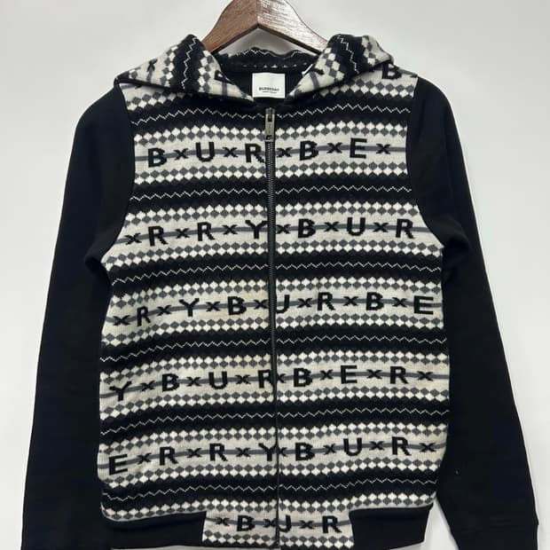 버버리 니트 후드집업