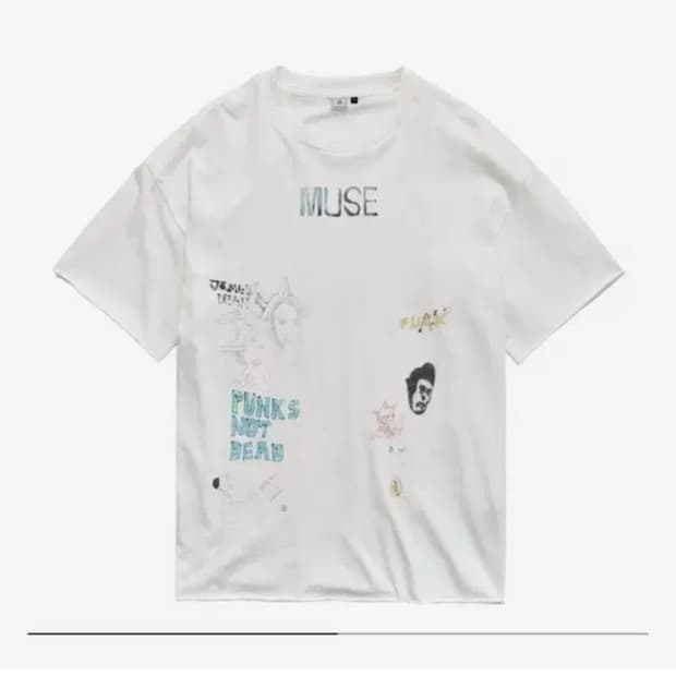 [4] 폴리테루 1011 두들 반팔 티셔츠 새상품