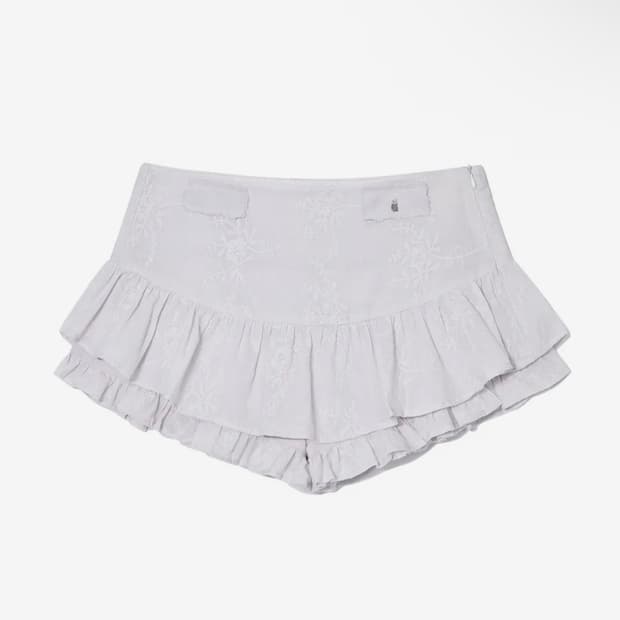 (새제품) 글로니 rodeo micro mini skirt 베이비 블루