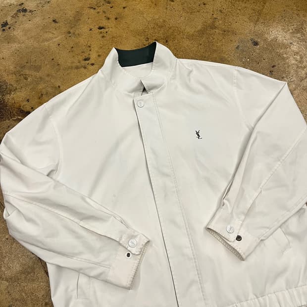 [정품/95] 입생로랑 로고 블루종 자켓 b14