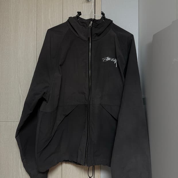 스투시 웨이브 다이 비치 쉘 자켓 블랙 M