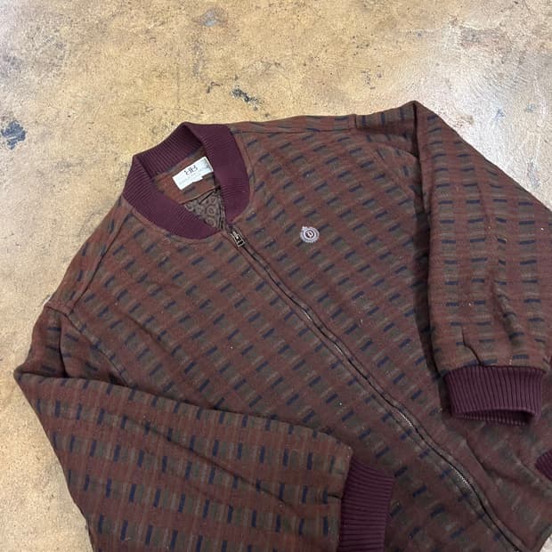 [정품] 발렌시아가 브라운 버건디 패턴 집업 자켓 b19