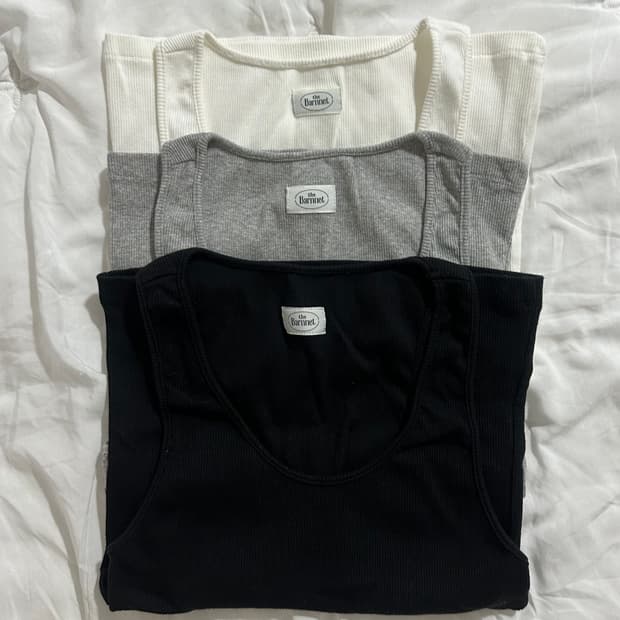 더바넷 3-Pack U-Neck Ribbed Tank Top