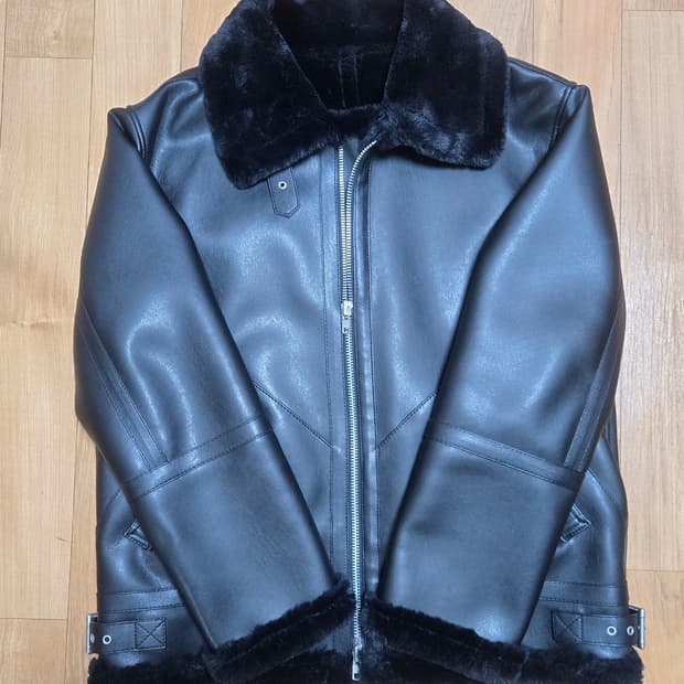 도프제이슨 블랙 무스탕 자켓, 가죽자켓