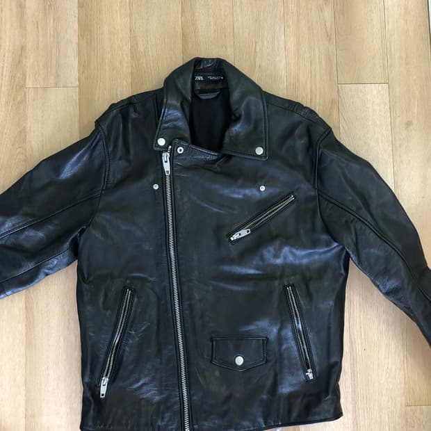 자라 더블 라이더 자켓