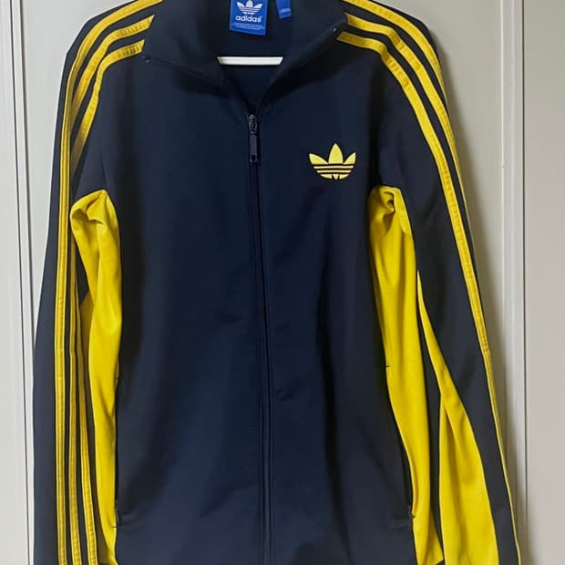 아디다스 파이어버드 트랙탑 져지 네이비 옐로우