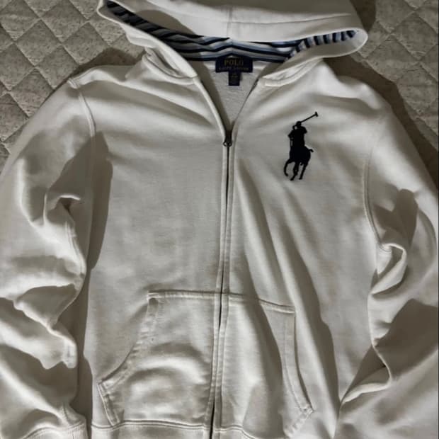 폴로랄프로렌 빅포니 후드집업 S 화이트