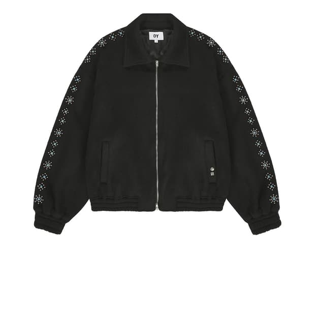 오와이 터쿼즈 스터드 헤어리 월 재킷 (2사이즈)