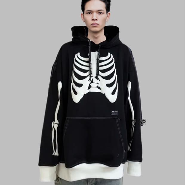 반스 x 마크 사보타지 아시아아티스트 콜라보 스켈레톤 후드 110