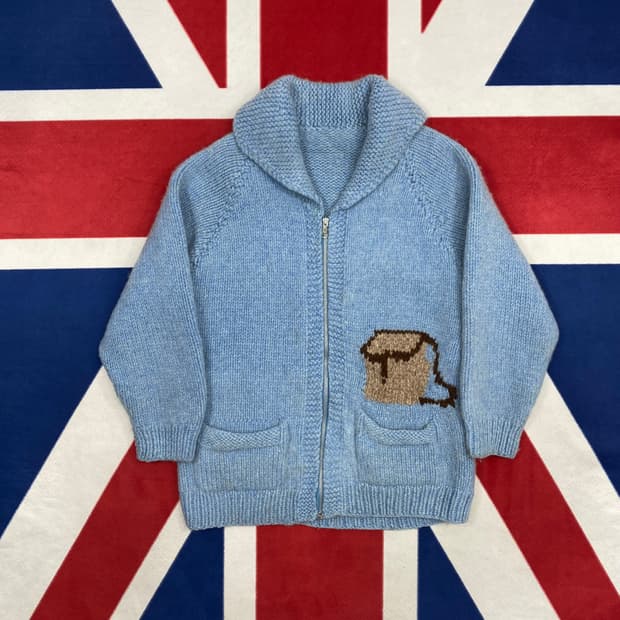 빈티지 헤비울 집업 실측 L 