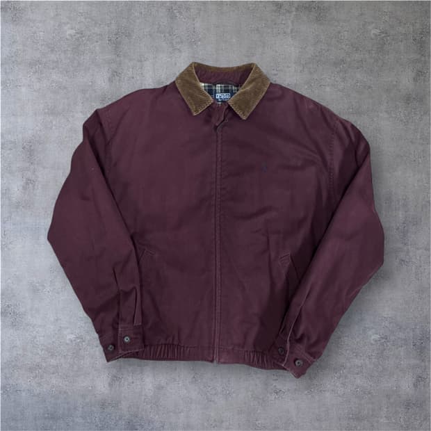 폴로 코듀로이 스윙탑 자켓 버건디 M