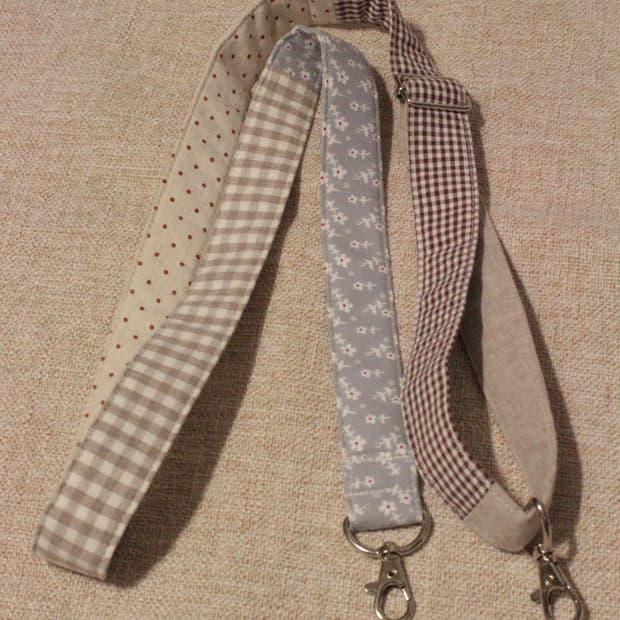 핸드메이드 패치워크 숄더끈 가방끈