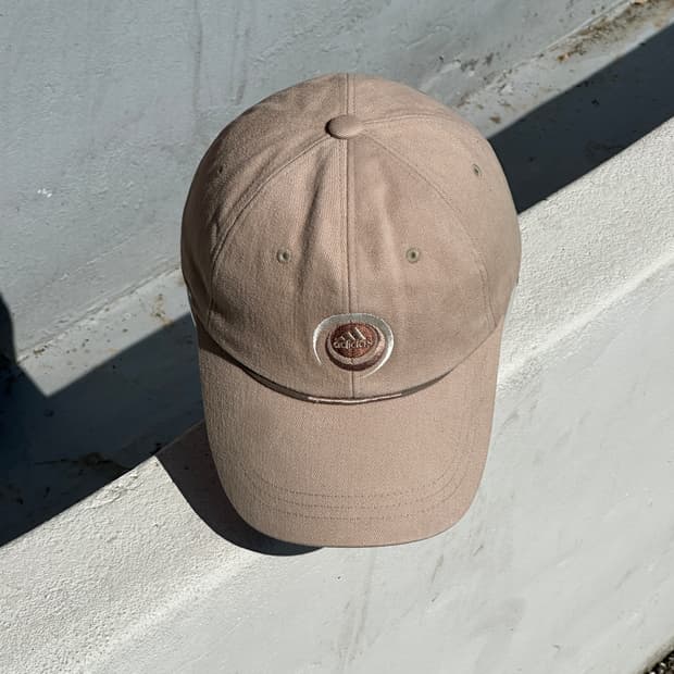 [F] 아디다스 로고 베이지 볼캡 모자 클래식 빈티지
