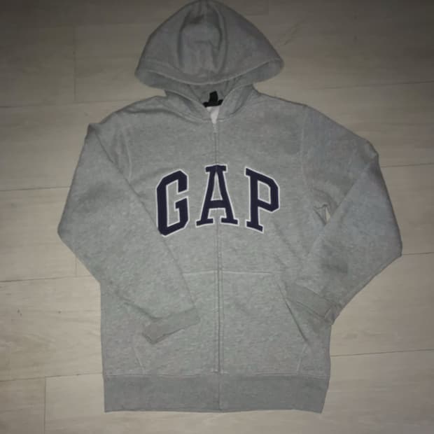 갭 후드집업 그레이