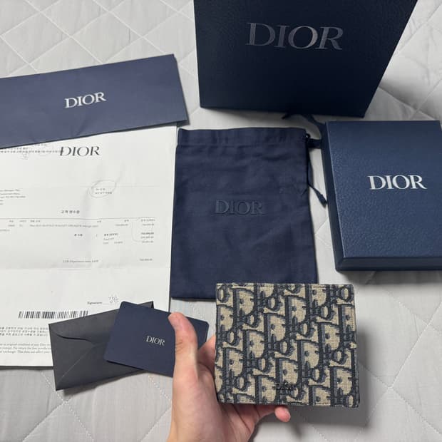 디올 오블리크 반지갑