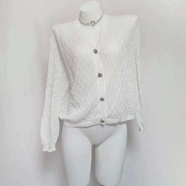 액시즈팜 가디건 화이트 히메갸루 페어리 모리걸 엑시즈팜 아이보리