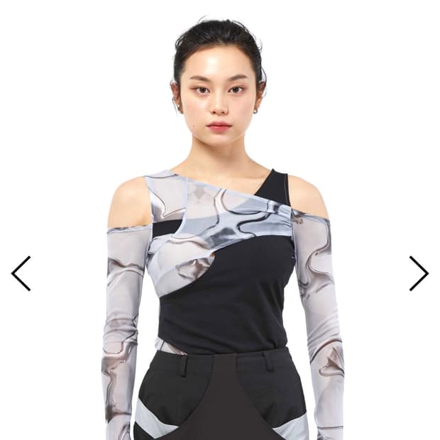 킴지수) In&Out 3D Printed Top BK L