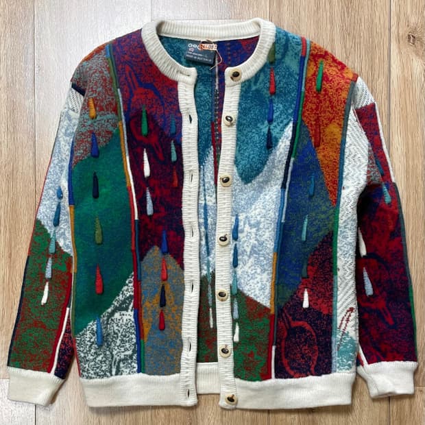 국내 유일 Made 호주 게쿠 geccu 빈티지 입체 케이블 니트 가디건