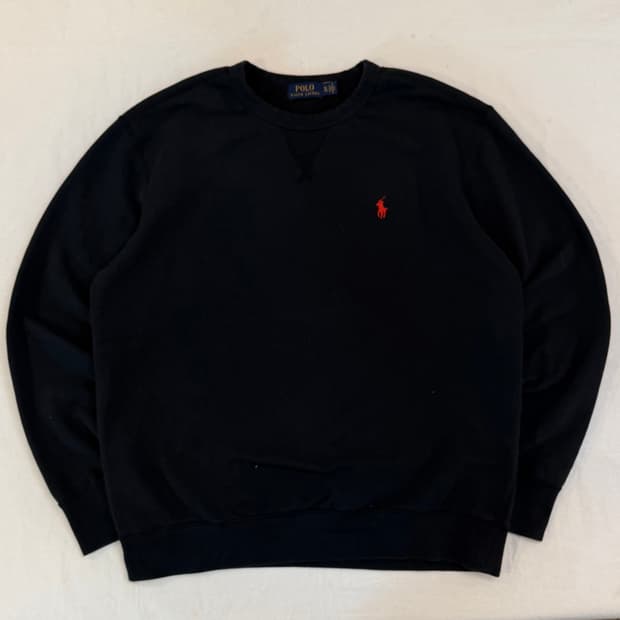 XL) 폴로 랄프로렌 맨투맨 스웻셔츠 블랙