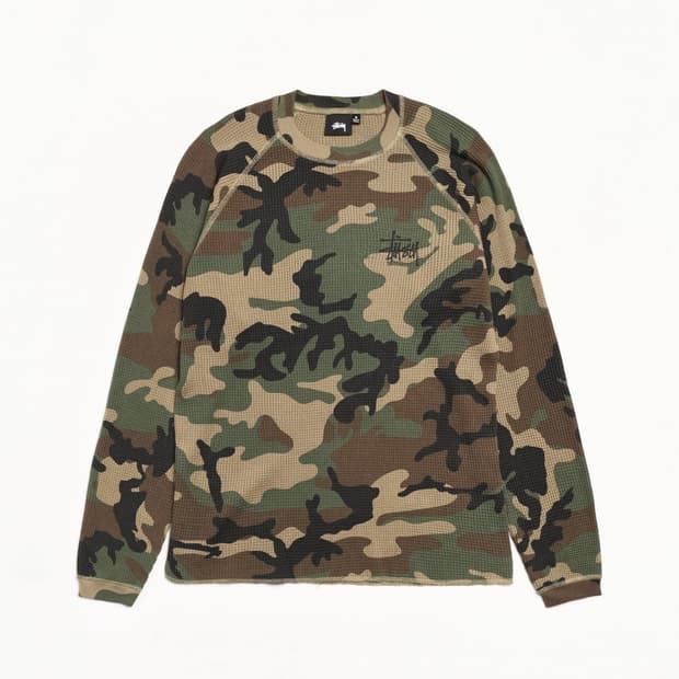 스투시 베이직 써멀 우드랜드 카모 L 새제품