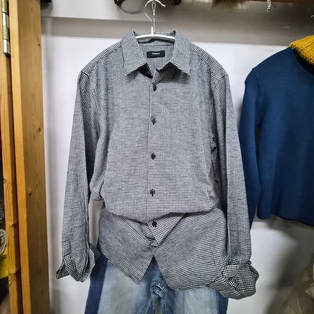 띠어리 체크셔츠