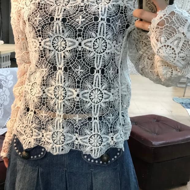 시스루 레이어드 티