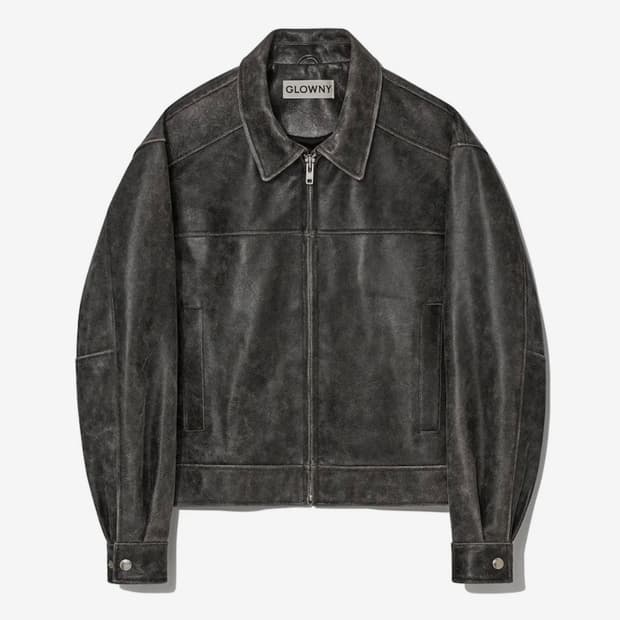 글로니 페이드 레더 자켓 레귤러 fade leather jacket