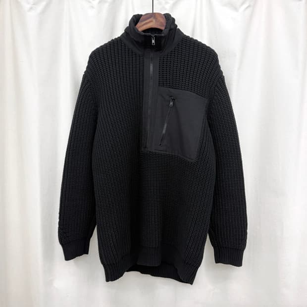 Y-3 하프집업 니트