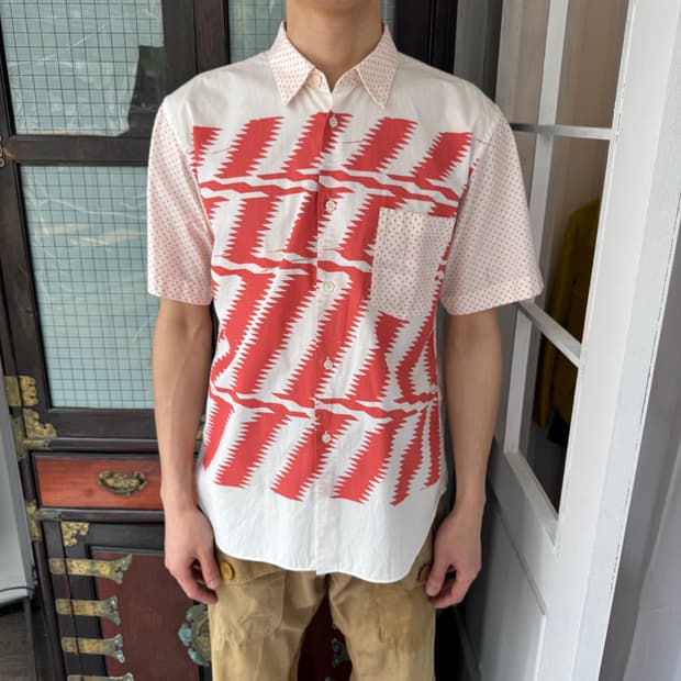 꼼 데 가르송 옴므 듀스 AD2016 프린팅 셔츠