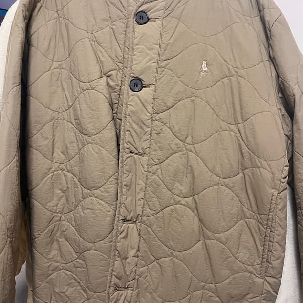 Yale 퀼팅 점퍼 XL 베이지