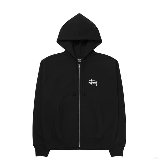 (m) 스투시 베이직 스투시 후드 집업 블랙 2022