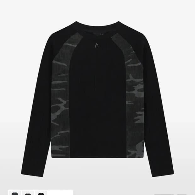 아캄 Side Camo Raglan Long Sleeve