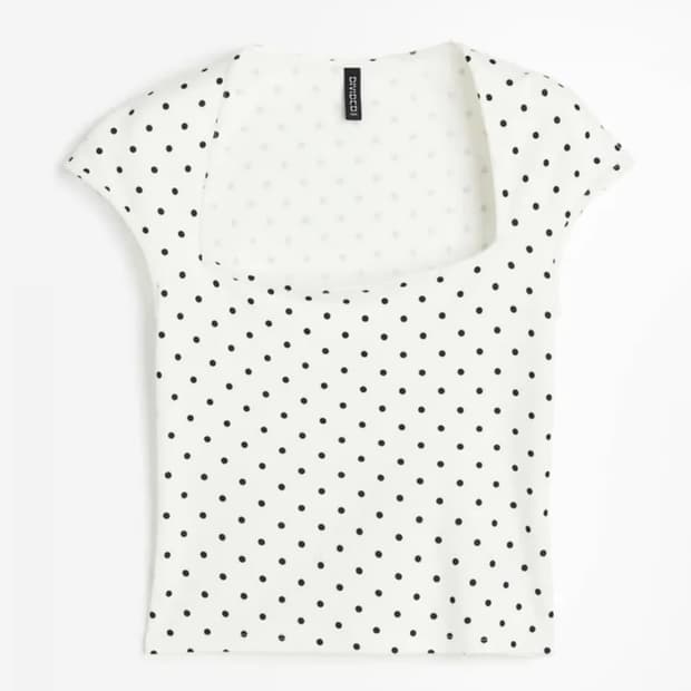 H&M 도트 패턴 반팔