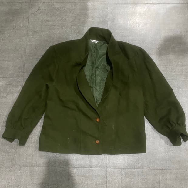 일본빈티지 Veefool 하구미모리걸 아메카지너드남 아방핏 혼방자켓 카키