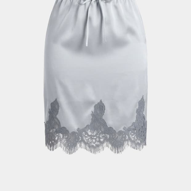 koyae Silky lace skirt (Silver)