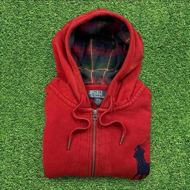 폴로 랄프로렌 빅포니 로고 후드 집업