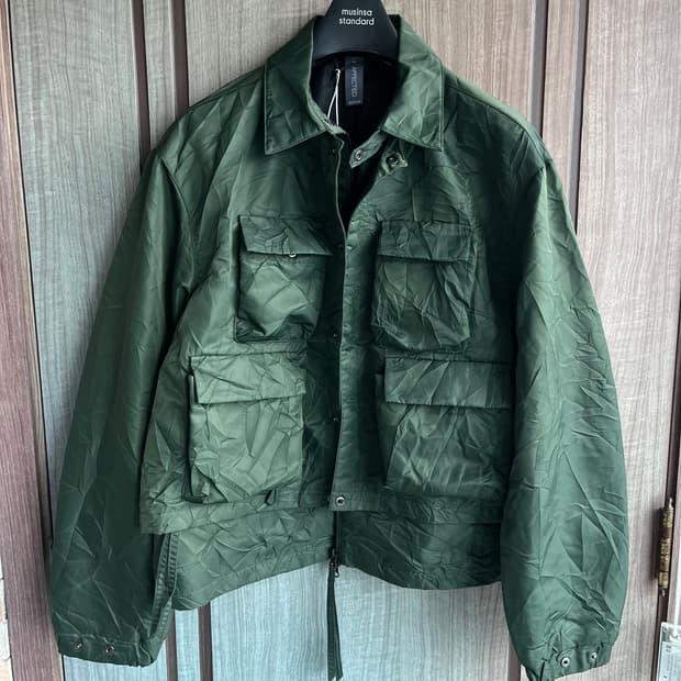 [새상품]언어펙티드 레이어드 피셔맨 점퍼 모스그린