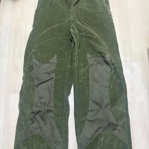 더콜디 corduroy mesh pants (olive)