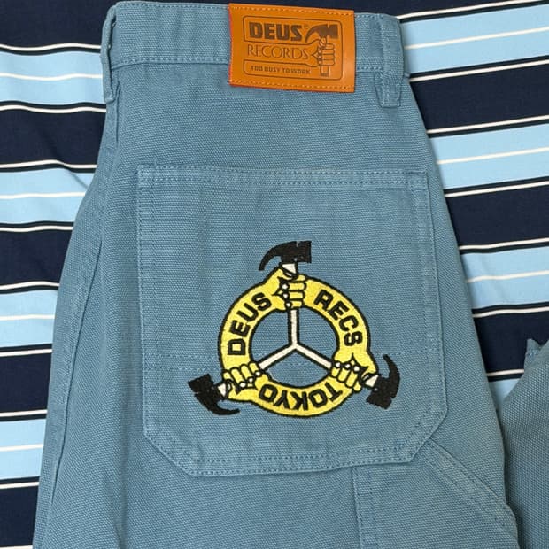 Deus Ex Machina sky blue canvas pants 